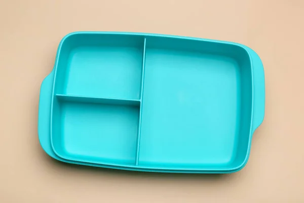 Empty School Lunchbox Color Background — Stock Photo, Image