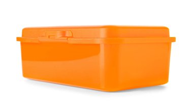 Beyaz arka planda plastik beslenme çantası