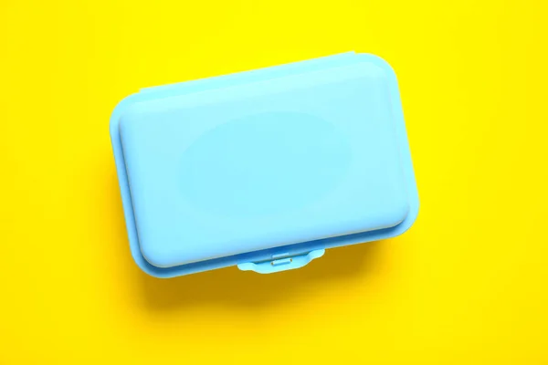 Plast Lunchlåda Färg Bakgrund — Stockfoto