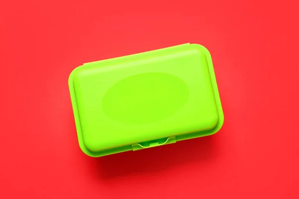 Plast Lunchlåda Färg Bakgrund — Stockfoto