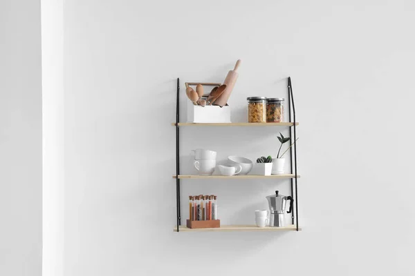 Modern Shelf Wall Kitchen — Stock Photo, Image