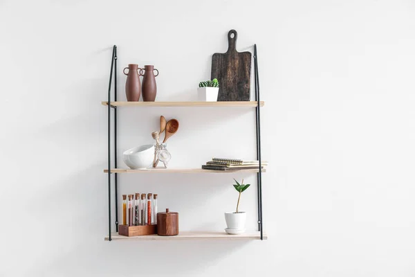 Modern Shelf Wall Kitchen — Stock Photo, Image