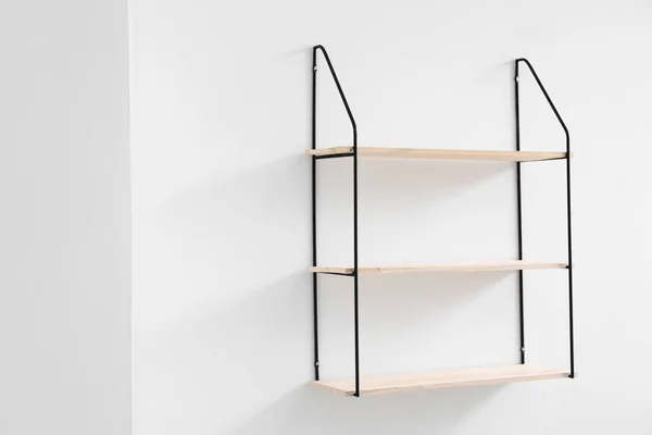 Modern Shelf Hanging White Wall — Stock Photo, Image