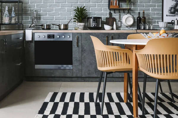 Elegante Interior Cocina Moderna — Foto de Stock