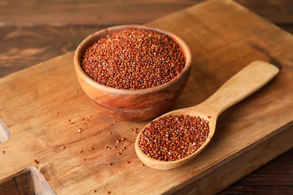 Bowl Spoon Healthy Quinoa Table — Stock Photo, Image