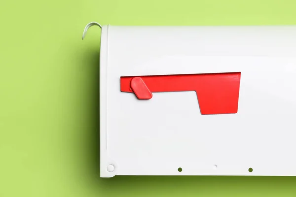 Mail Box Färg Bakgrund Närbild — Stockfoto