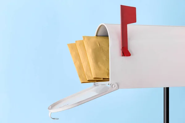 Postbus Met Letters Kleur Achtergrond — Stockfoto