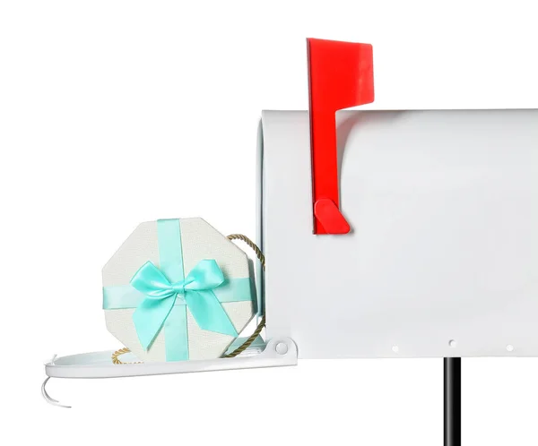 Mail Box Gift White Background — Stock Photo, Image