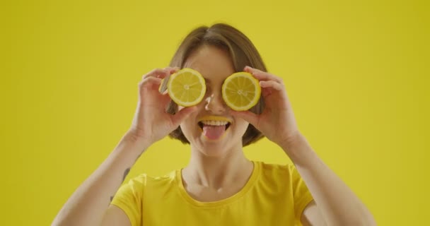 배경에 레몬을 — 비디오