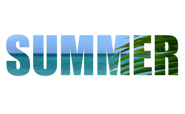Word Summer White Background — Stock Photo, Image
