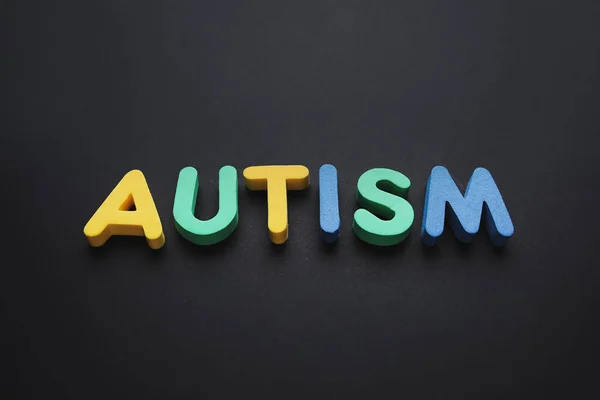 Word Autism Dark Background — Stock Photo, Image