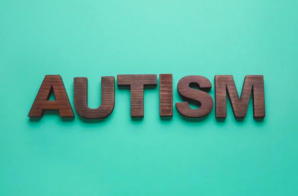 Word Autism Színes Háttér — Stock Fotó