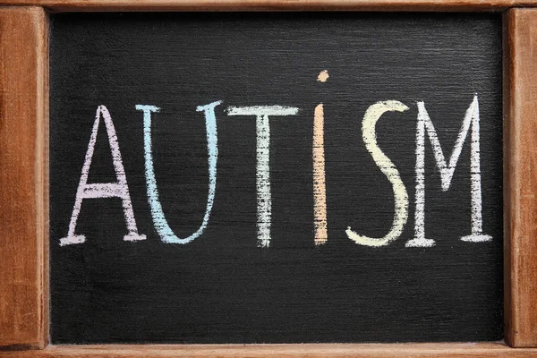 Chalk Board Word Autism Closeup — Stock Photo, Image