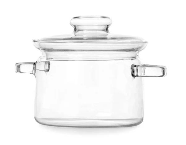 Stylish Cooking Pot White Background — Stock Photo, Image