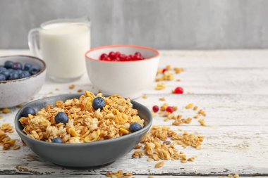 Lezzetli tahıllı kase.