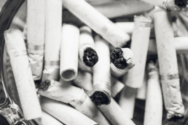 Many Cigarettes Ash Tray Closeup Concept Addiction — Stock Photo, Image
