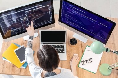 Ofiste çalışan kadın programcı