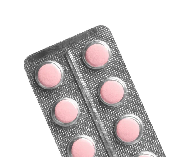 Blister Pack Pills White Background — Stock Photo, Image