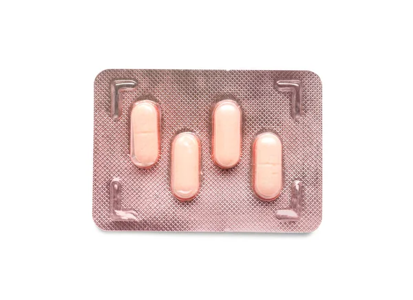 Blister Pack Pills White Background — Stock Photo, Image