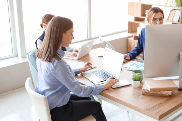 Female Accountants Working Office — Stock Photo, Image