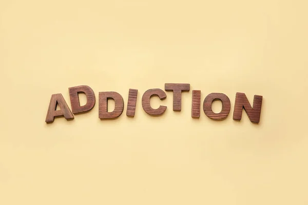 Word Addictie Kleur Achtergrond — Stockfoto
