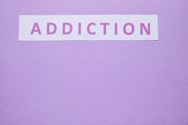 Word Addiction Sur Fond Couleur — Photo