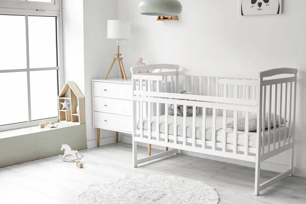 Interior Habitación Los Niños Con Estilo Con Cama Cómoda —  Fotos de Stock