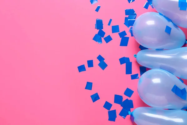 Εορταστική Σύνθεση Αερόστατα Στο Φόντο Χρώμα — Φωτογραφία Αρχείου