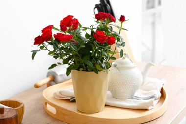 Masada duran güzel kırmızı güller