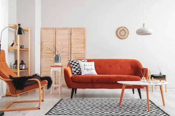 Interior Living Room Stylish Sofa — Stock fotografie