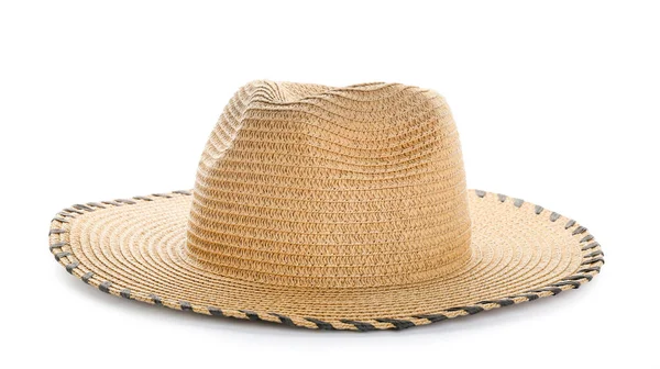 Stylish Summer Hat White Background — Stock Photo, Image