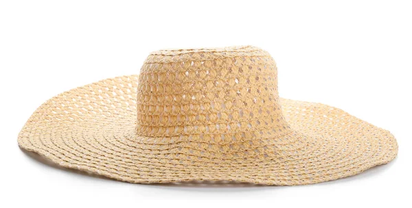 Chapéu Verão Elegante Fundo Branco — Fotografia de Stock
