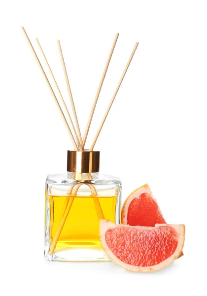 Citrus Reed Diffuser White Background — Stock Photo, Image