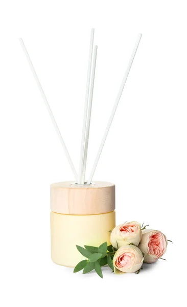 Floral Reed Diffuser White Background — Stock Photo, Image