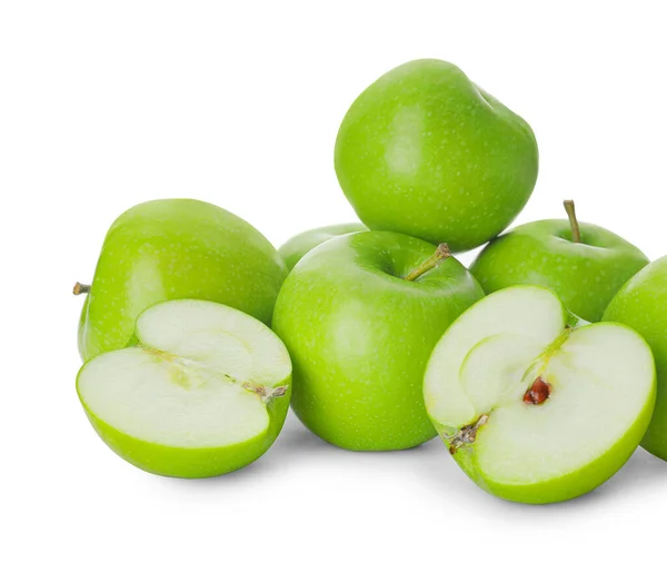 Fresh Green Apples White Background Stock Photo