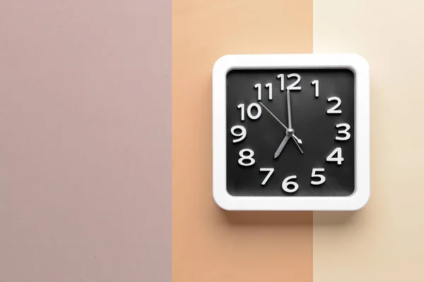 Stylish Clock Color Background — Stock Photo, Image