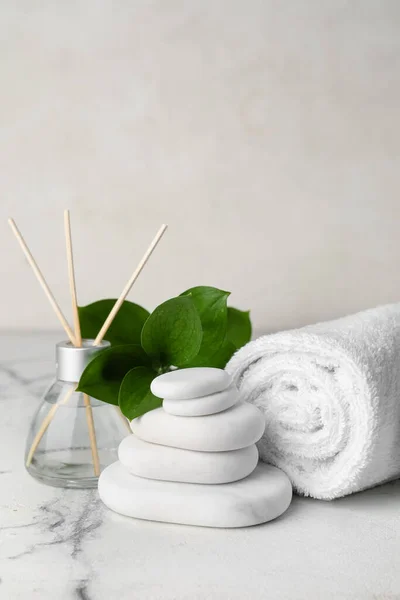 Set Spa Supplies White Background — Stock Photo, Image