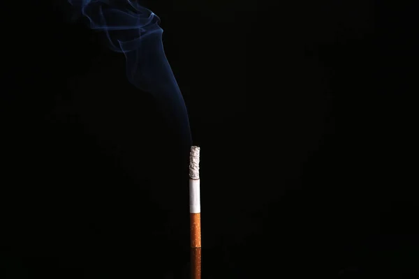 Smoking Cigarette Dark Background — Stock Photo, Image