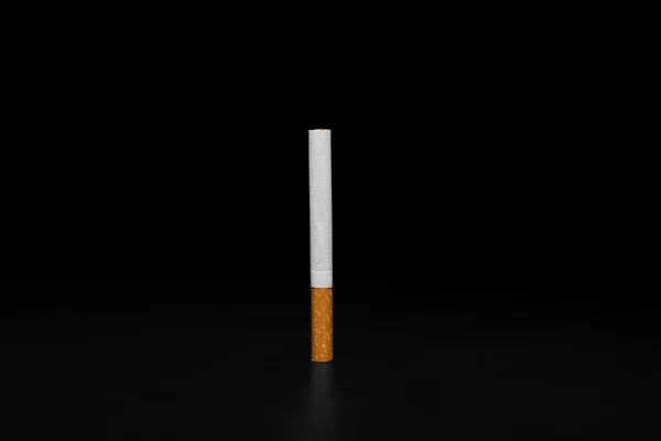 Cigarett Mörk Bakgrund Begreppet Dålig Vana — Stockfoto