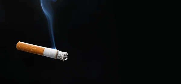 Smoking Cigarette Dark Background — Stock Photo, Image