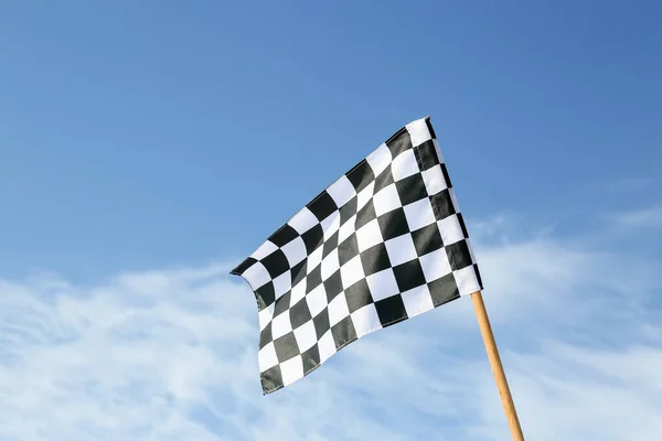 Racing Flag Blue Sky — Stock Photo, Image