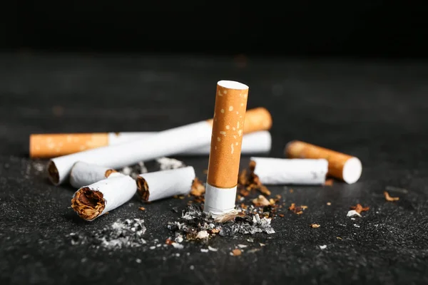 Many Cigarettes Dark Background — Stock Photo, Image