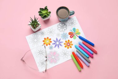 Tablonun üzerinde boyama resmi olan kompozisyon