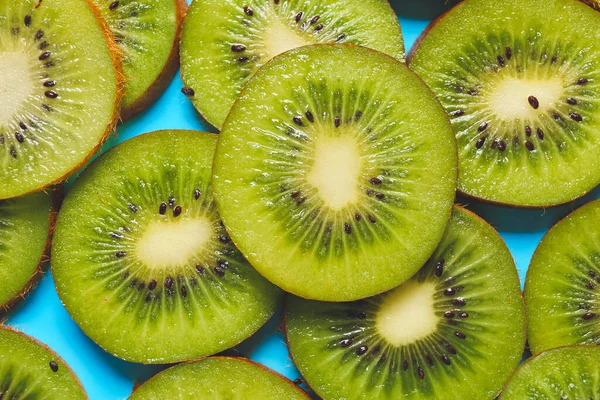 Many Cut Kiwi Background — Stock Photo, Image