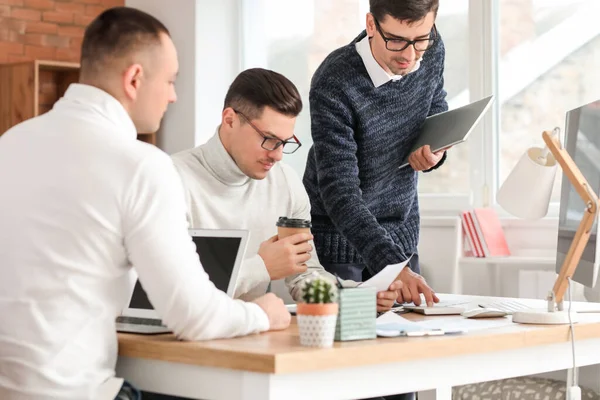 Male Accountants Working Office — Stock Photo, Image