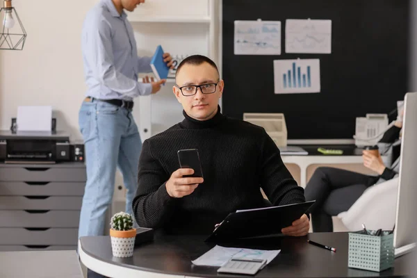 Portrait Male Accountant Office — Stock Photo, Image