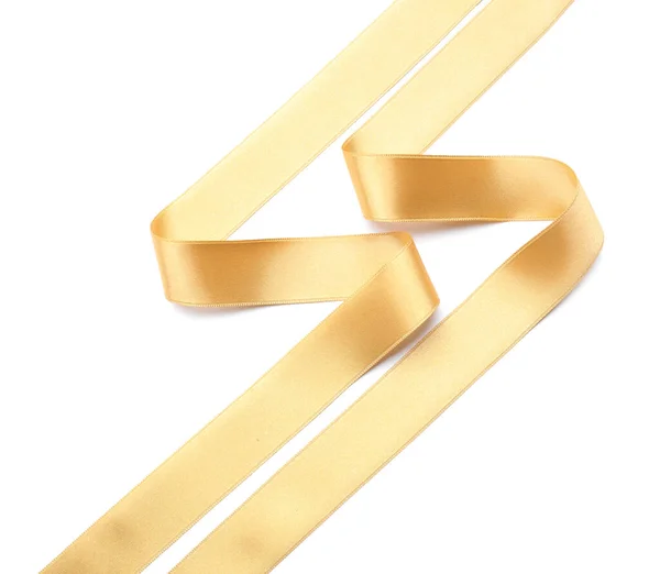 Schöne Goldene Bänder Auf Weißem Hintergrund — Stockfoto