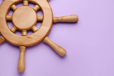 Gemi dümeni renk arkaplanında