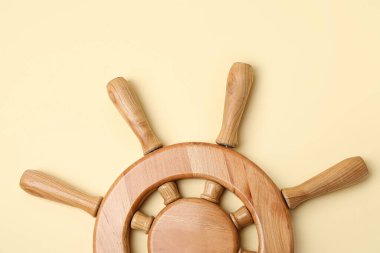 Gemi dümeni renk arkaplanında