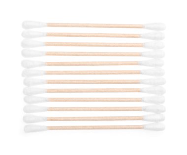 Beyaz arkaplanda pamuk örnekleri